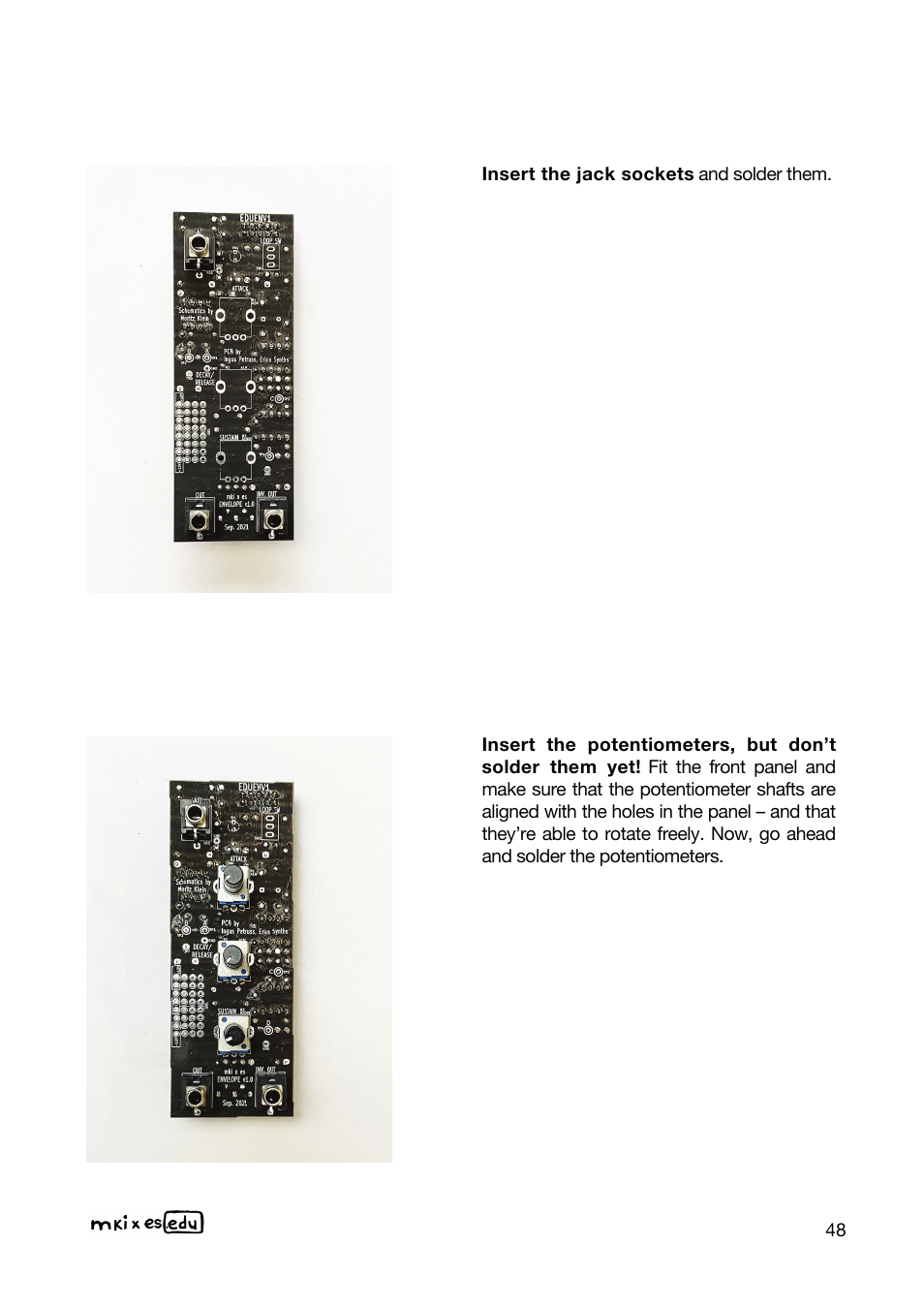 Erica Synths EDU DIY EG Eurorack Module Kit User Manual | Page 48 / 54
