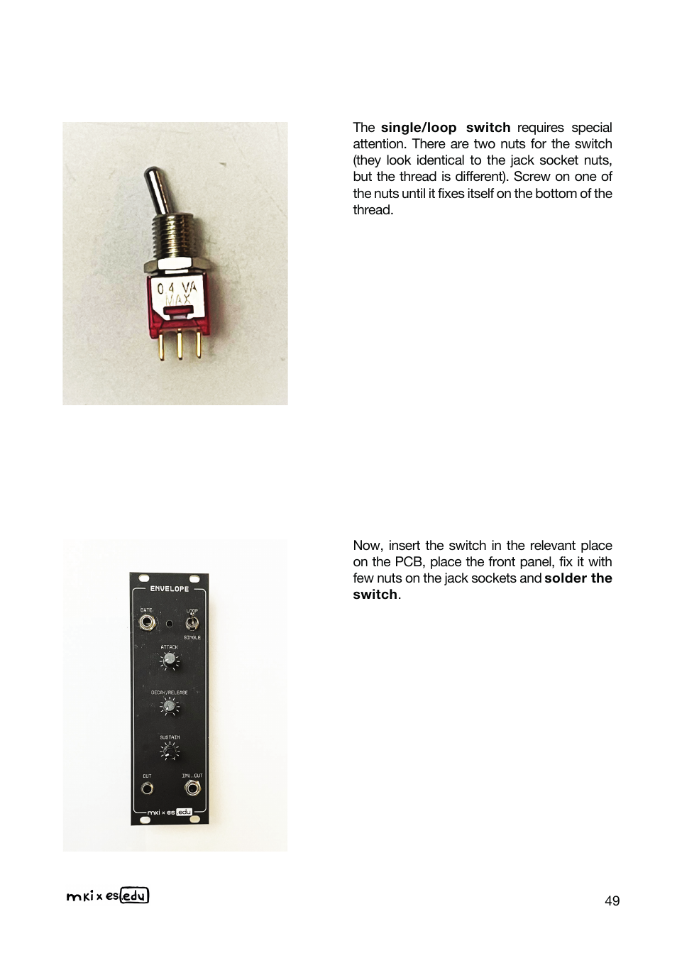 Erica Synths EDU DIY EG Eurorack Module Kit User Manual | Page 49 / 54