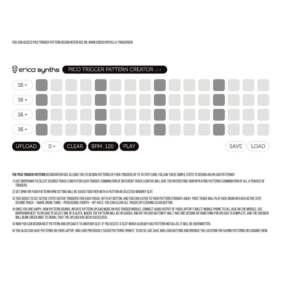 Erica Synths Pico Trigger Eurorack Module (3 HP) User Manual | Page 3 / 4