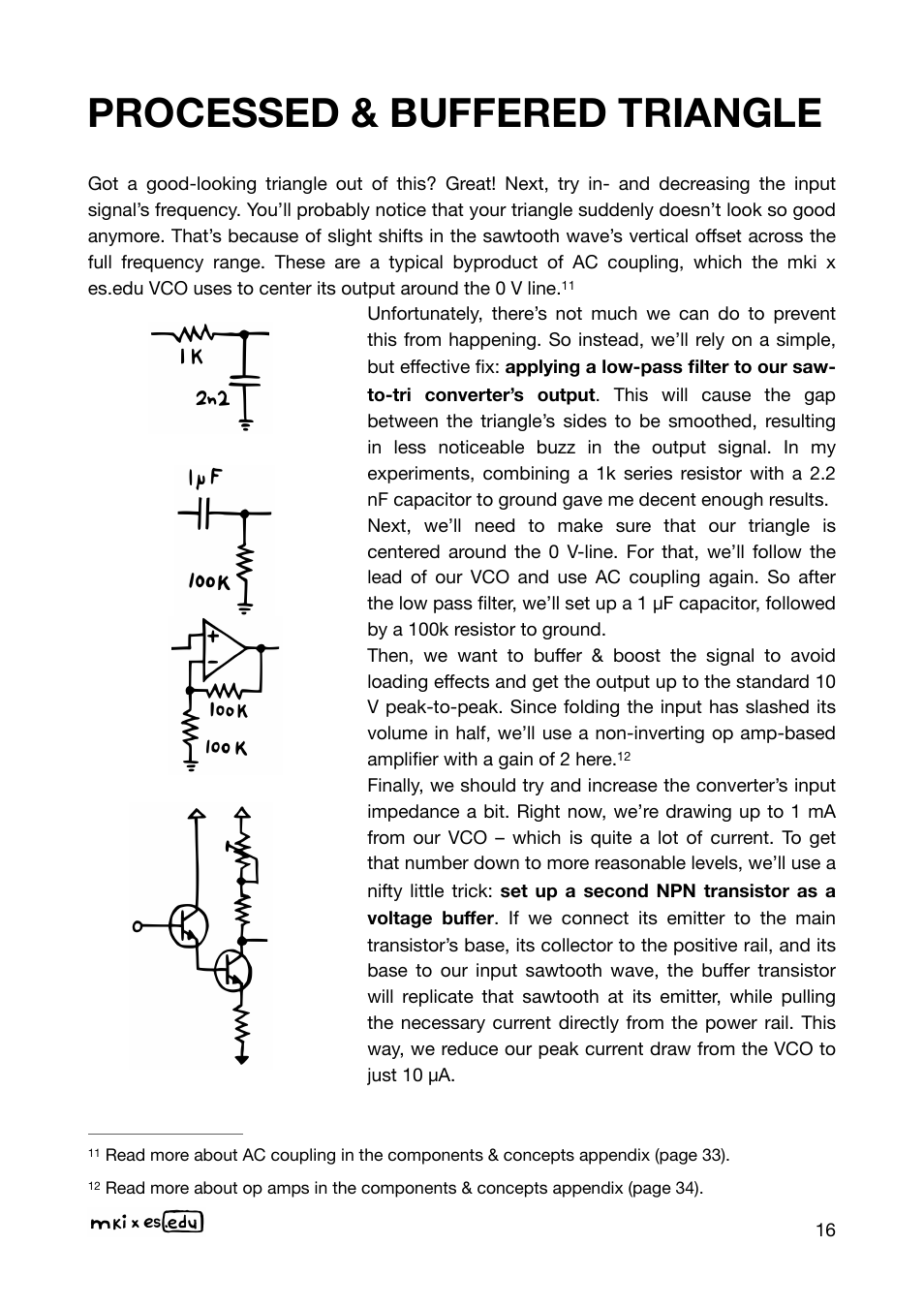 Processed & buffered triangle | Erica Synths EDU DIY Wavefolder Eurorack Module Kit User Manual | Page 16 / 55