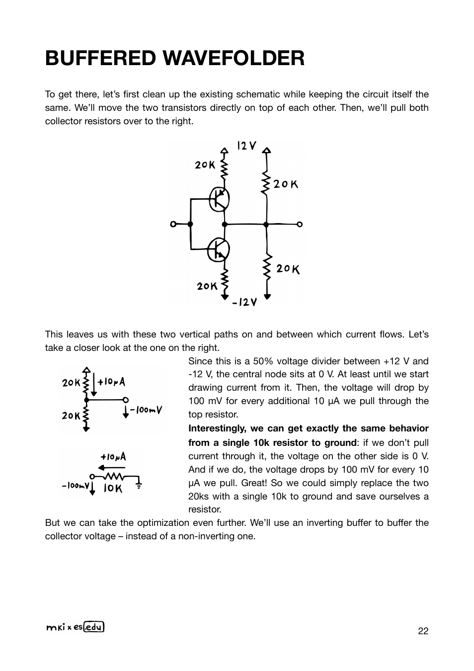 Buffered wavefolder | Erica Synths EDU DIY Wavefolder Eurorack Module Kit User Manual | Page 22 / 55