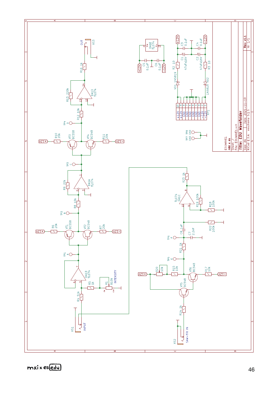 Erica Synths EDU DIY Wavefolder Eurorack Module Kit User Manual | Page 46 / 55