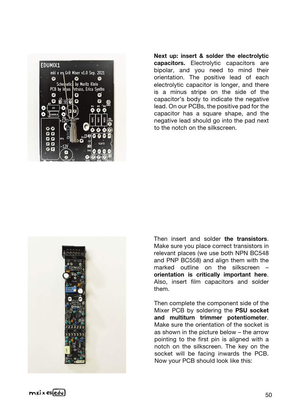 Erica Synths EDU DIY Wavefolder Eurorack Module Kit User Manual | Page 50 / 55