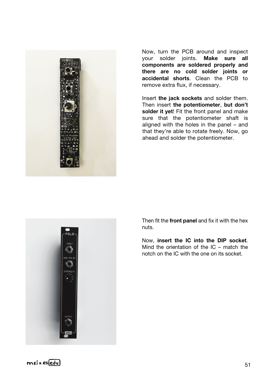 Erica Synths EDU DIY Wavefolder Eurorack Module Kit User Manual | Page 51 / 55