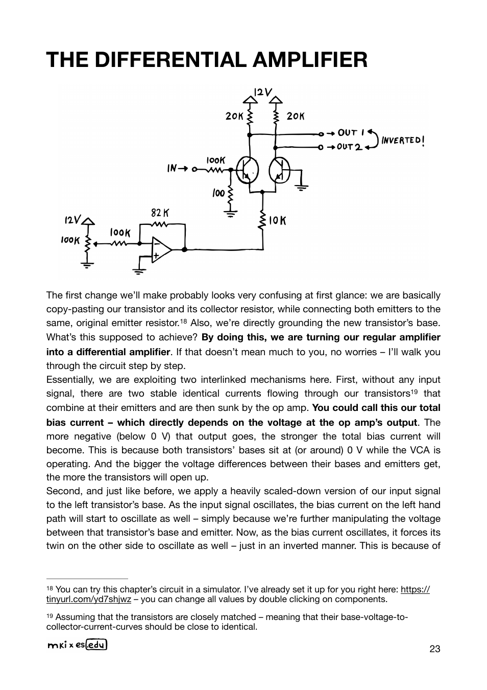 The differential amplifier | Erica Synths EDU DIY Dual VCA Eurorack Module Kit User Manual | Page 23 / 60