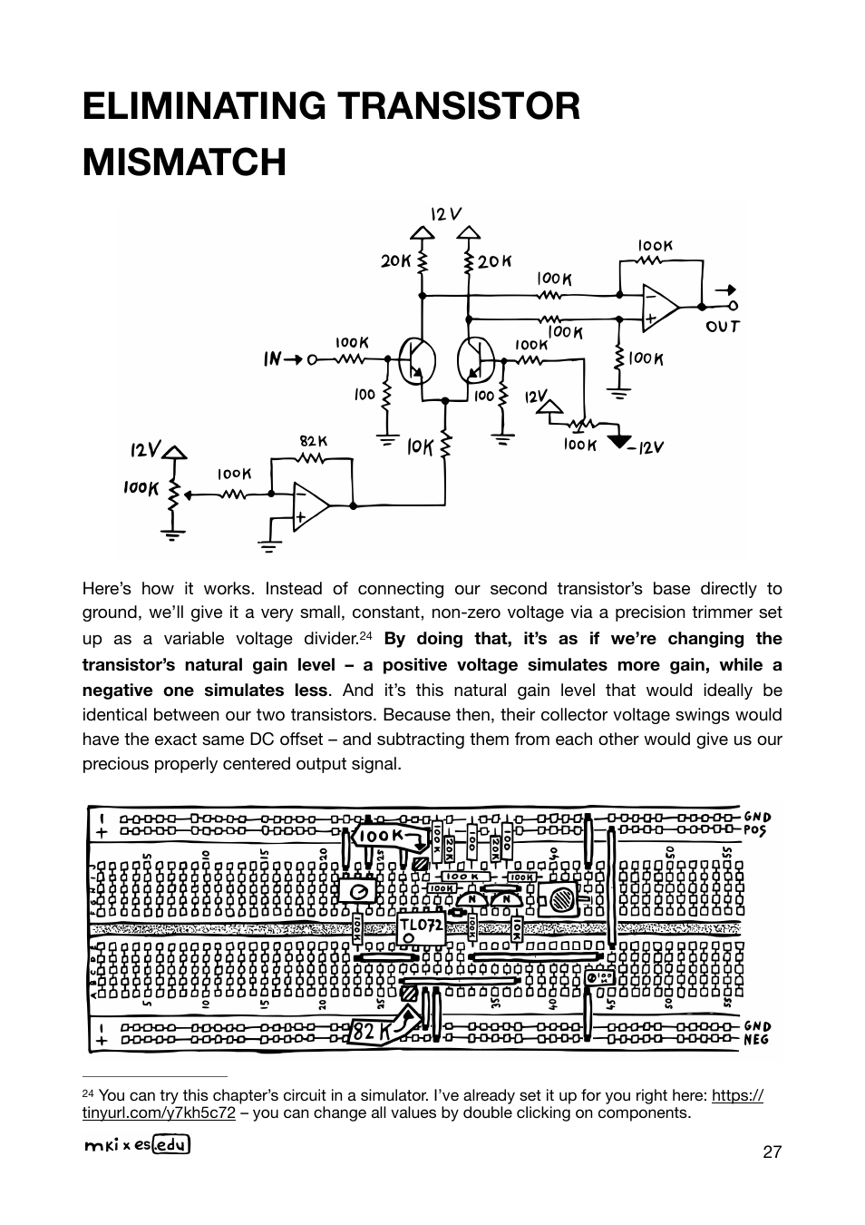 Eliminating transistor mismatch | Erica Synths EDU DIY Dual VCA Eurorack Module Kit User Manual | Page 27 / 60