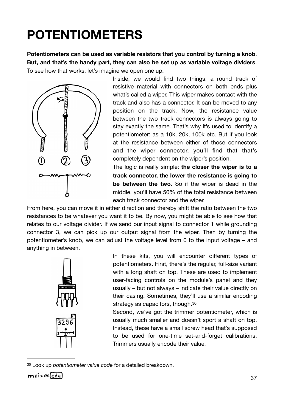 Potentiometers | Erica Synths EDU DIY Dual VCA Eurorack Module Kit User Manual | Page 37 / 60