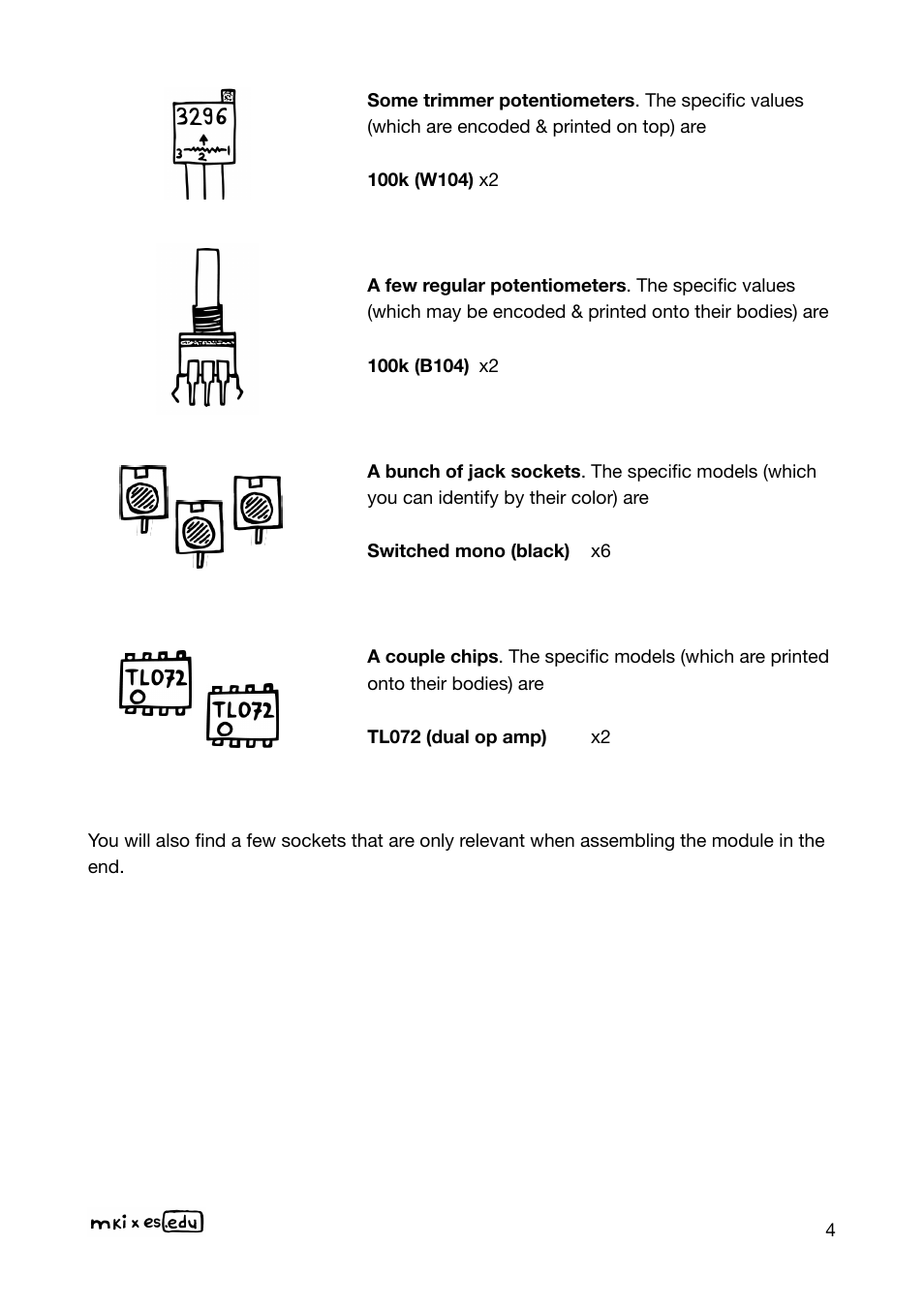 Erica Synths EDU DIY Dual VCA Eurorack Module Kit User Manual | Page 4 / 60