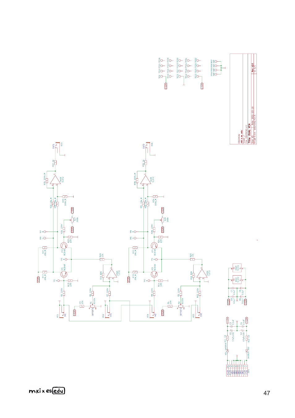 Erica Synths EDU DIY Dual VCA Eurorack Module Kit User Manual | Page 47 / 60