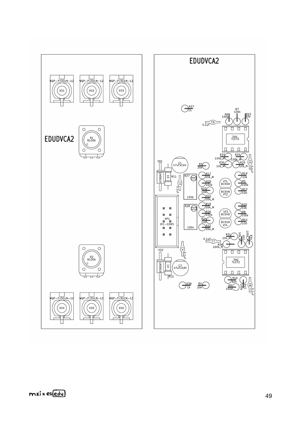 Erica Synths EDU DIY Dual VCA Eurorack Module Kit User Manual | Page 49 / 60