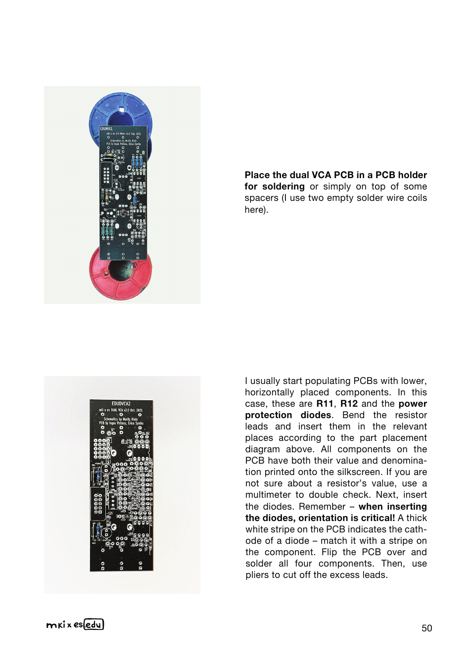 Erica Synths EDU DIY Dual VCA Eurorack Module Kit User Manual | Page 50 / 60