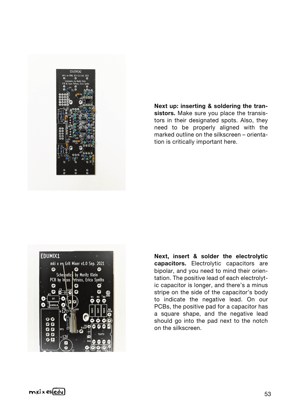 Erica Synths EDU DIY Dual VCA Eurorack Module Kit User Manual | Page 53 / 60