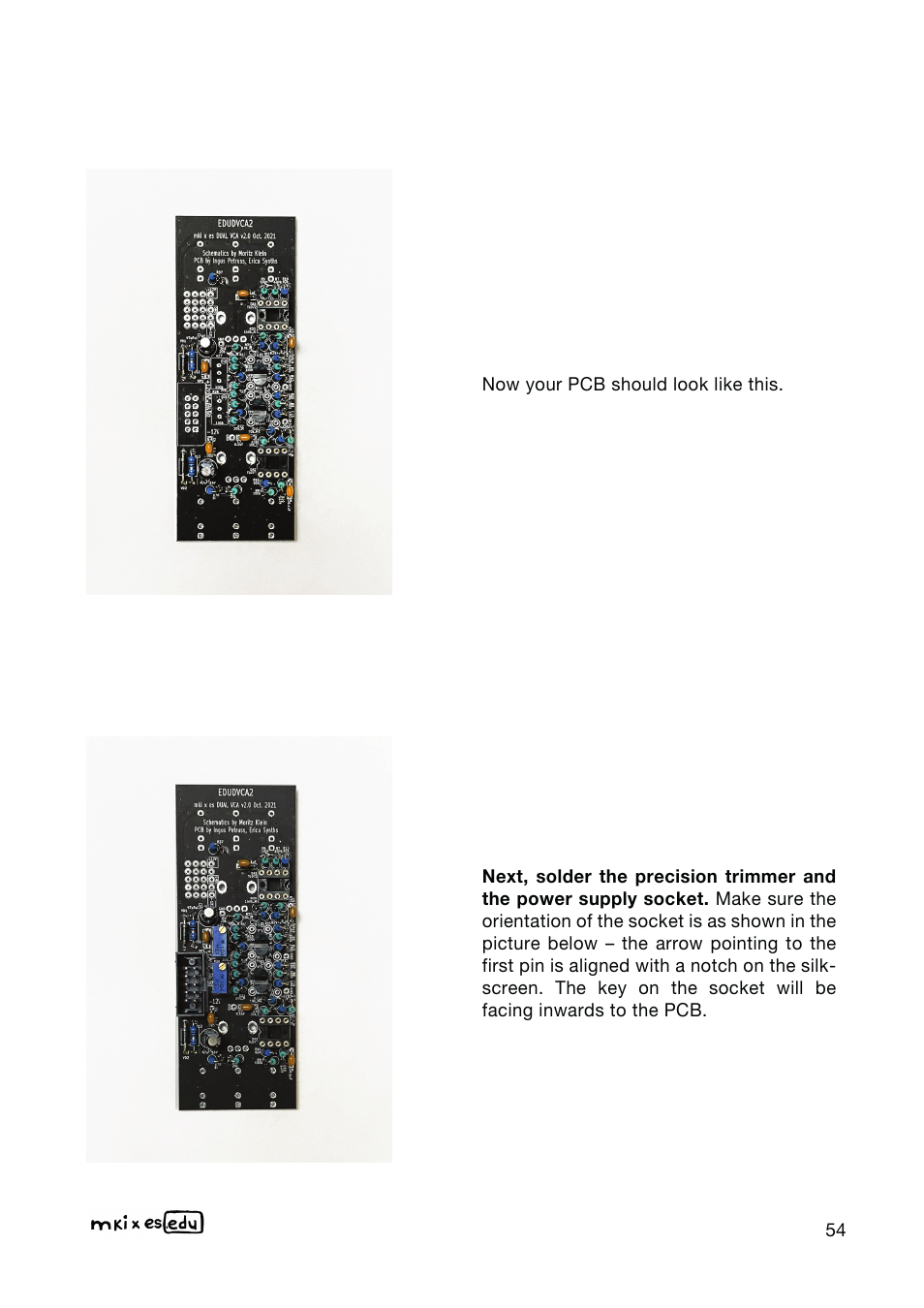 Erica Synths EDU DIY Dual VCA Eurorack Module Kit User Manual | Page 54 / 60