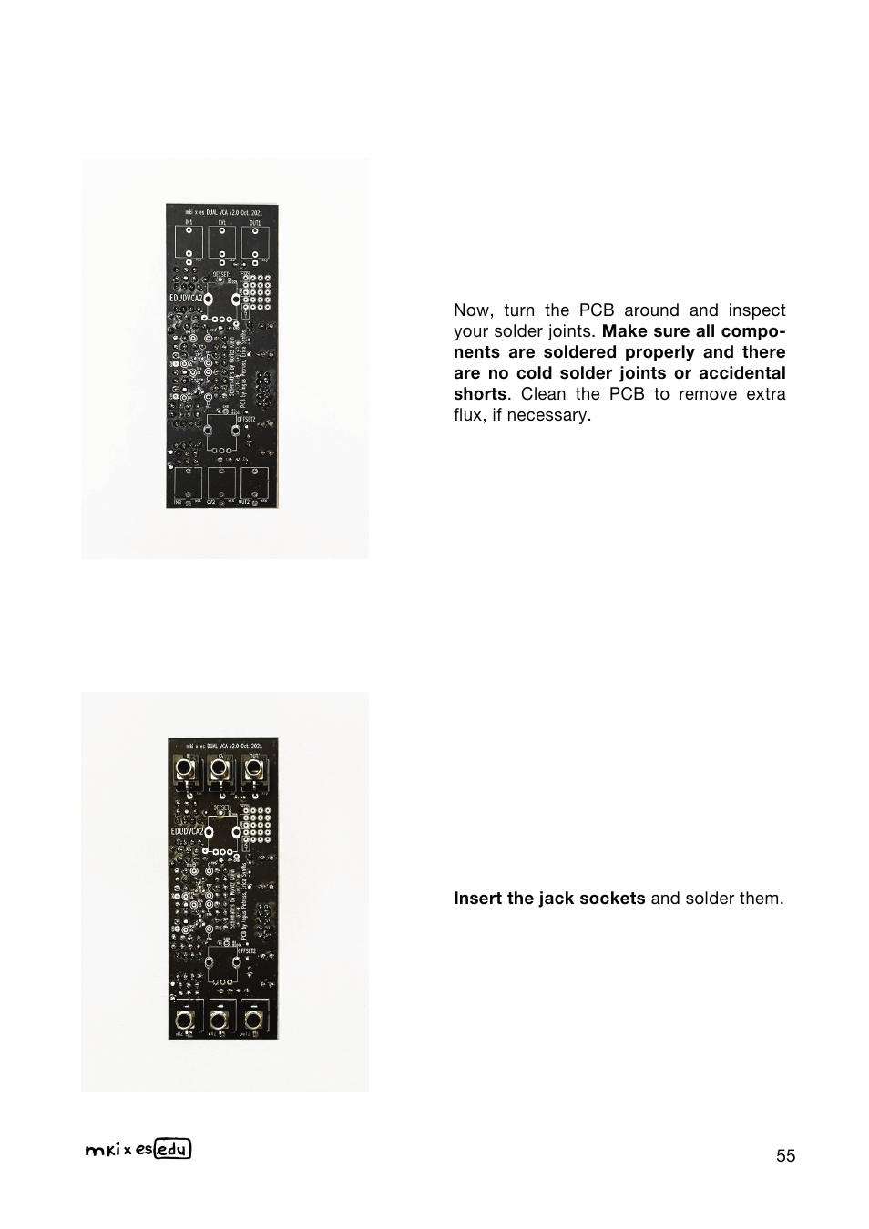 Erica Synths EDU DIY Dual VCA Eurorack Module Kit User Manual | Page 55 / 60