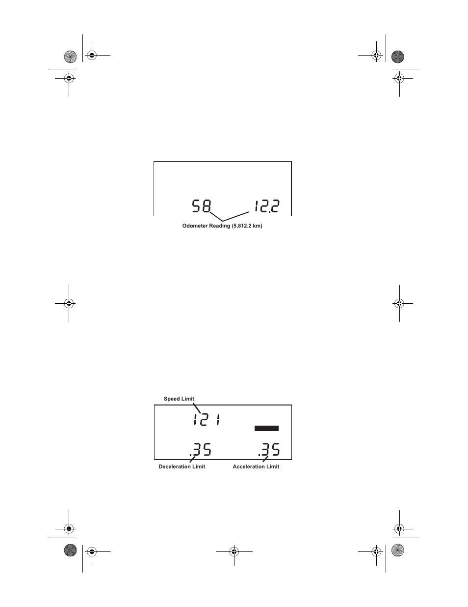 Odometer screen, Limits screen | DAVIS DRIVERIGHT 600 8156VSS User Manual | Page 21 / 36