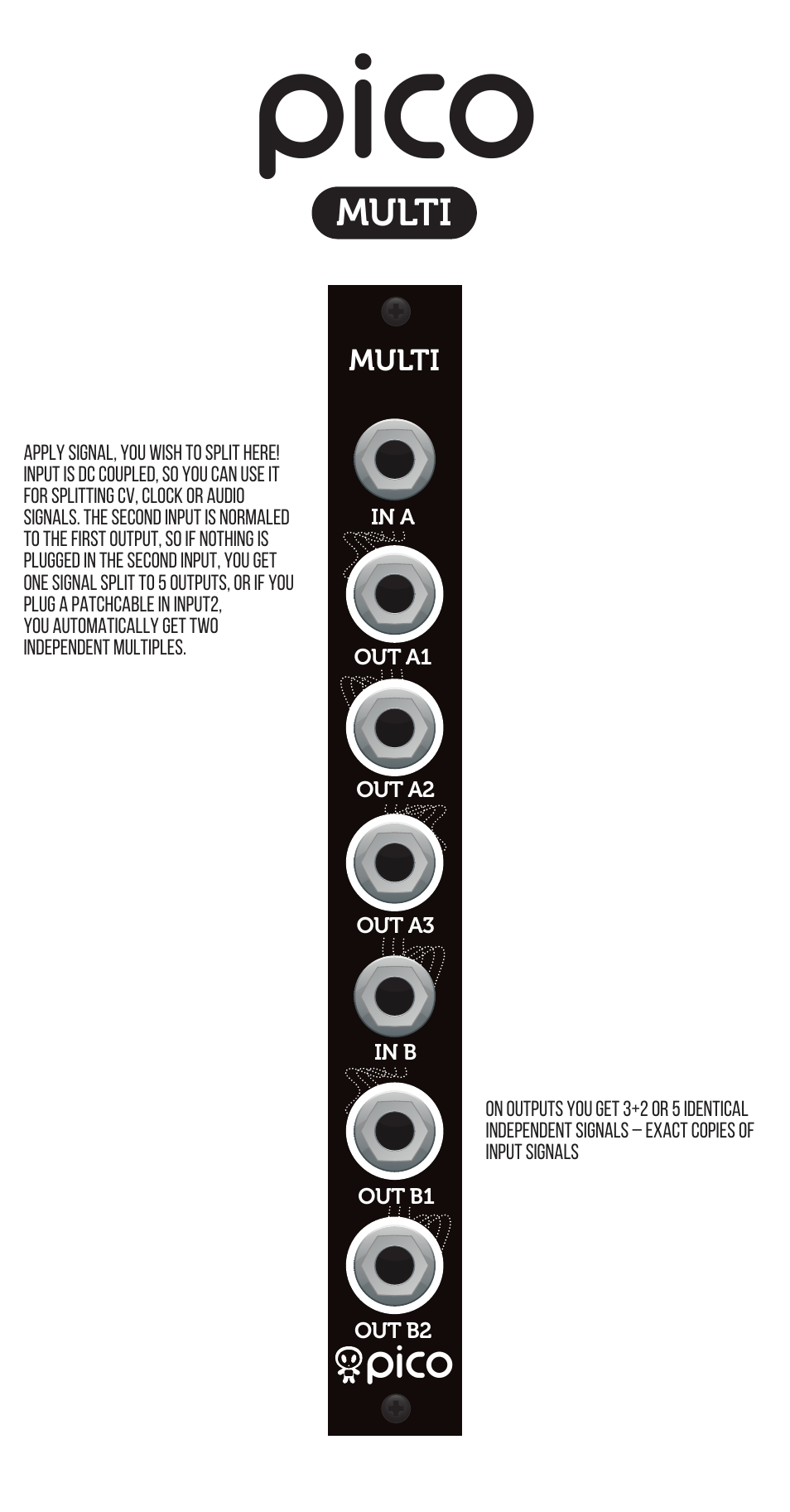 Pico, Multi | Erica Synths Pico Multi2 Eurorack Module (3 HP) User Manual | Page 2 / 3