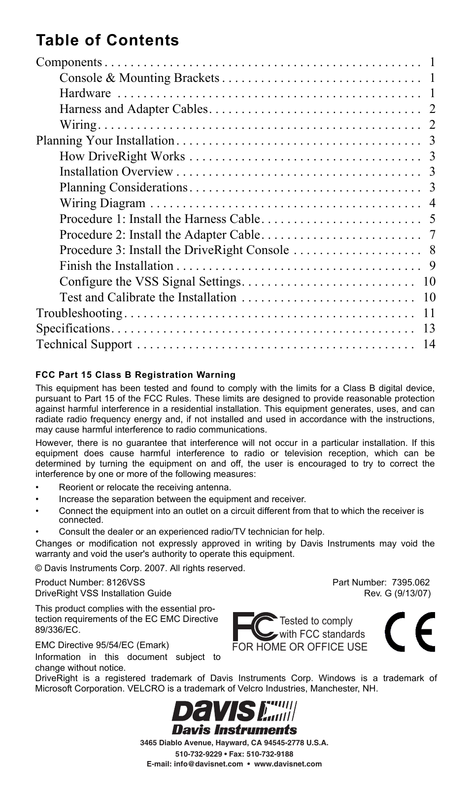 DAVIS DriveRight 600E VSS Installation Guide (8126VSS) User Manual | Page 2 / 16