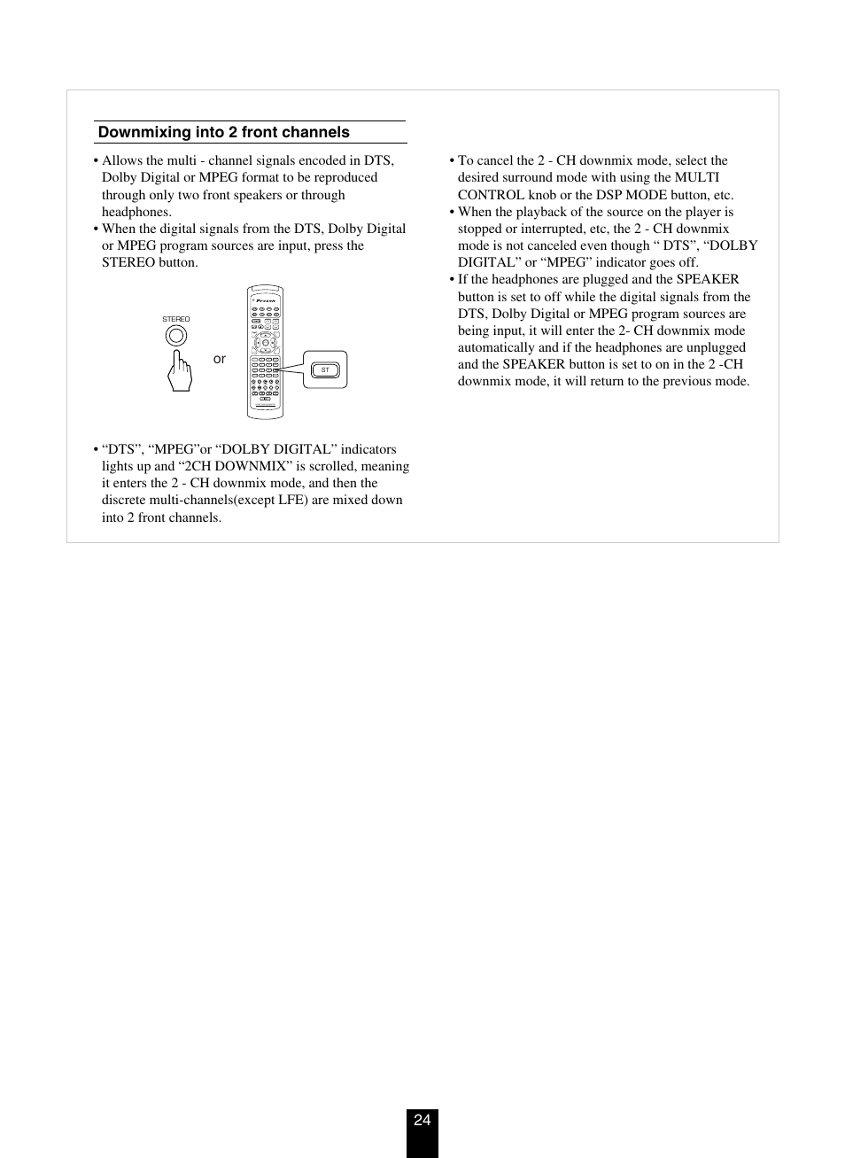 DTS RV4700 DTS-ES User Manual | Page 24 / 50