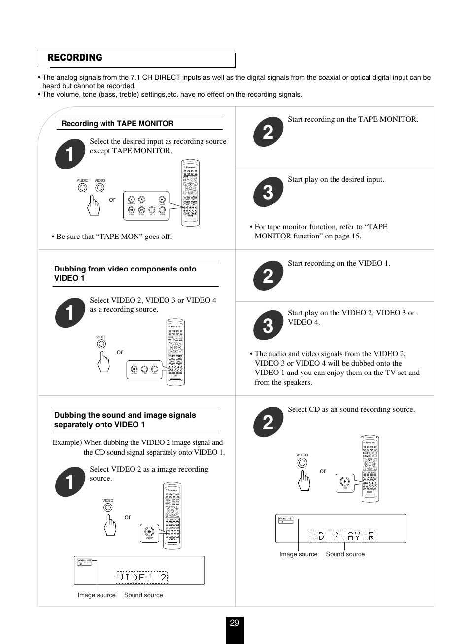 Recording | DTS RV4700 DTS-ES User Manual | Page 29 / 50