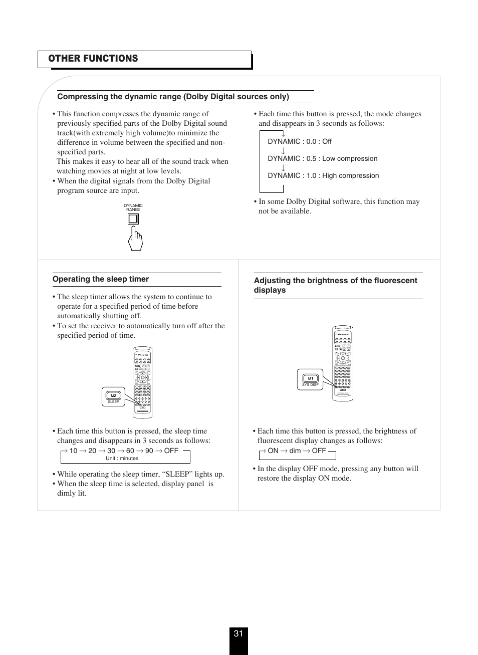 Other functions | DTS RV4700 DTS-ES User Manual | Page 31 / 50