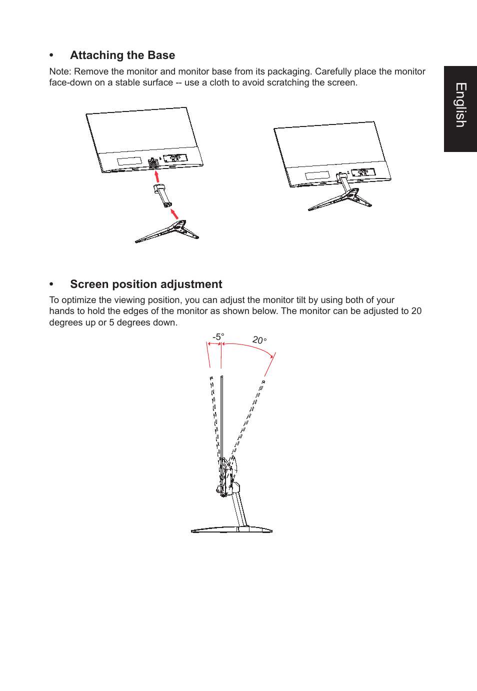 English | Acer Nitro KG273 HBMIX 27" Gaming Monitor User Manual | Page 13 / 28