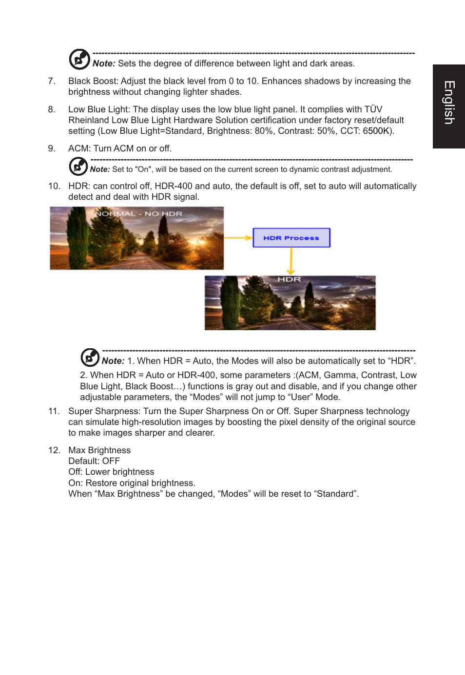 English | Acer XB273U GXbmiipruzx 27" 16:9 240 Hz G-Sync IPS Gaming Monitor User Manual | Page 25 / 33