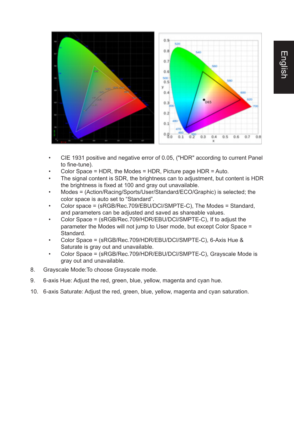 English | Acer XB273U GXbmiipruzx 27" 16:9 240 Hz G-Sync IPS Gaming Monitor User Manual | Page 27 / 33