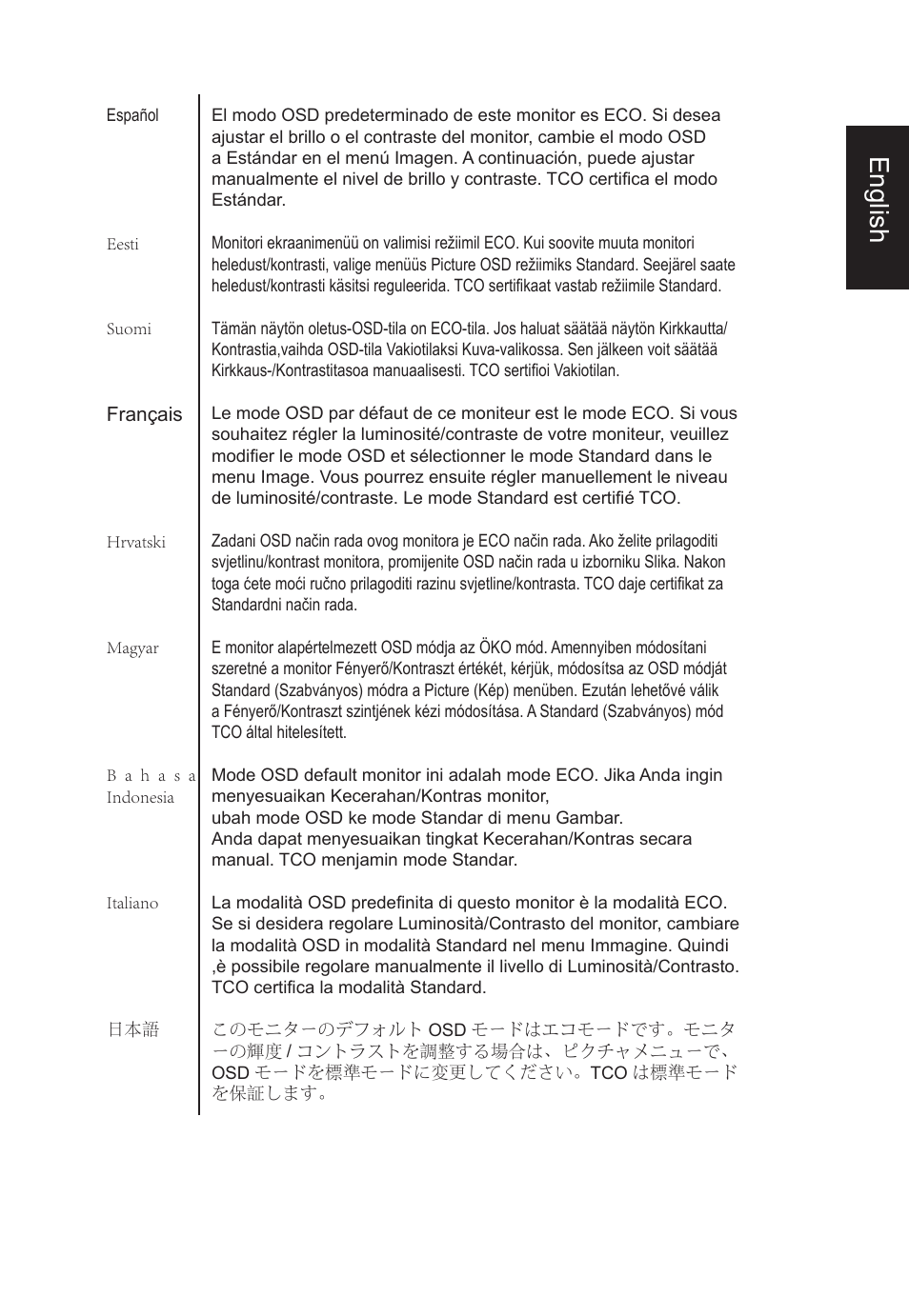 English | Acer CB2 Series CB272U smiiprx 27" 16:9 HDR FreeSync IPS Monitor User Manual | Page 33 / 35