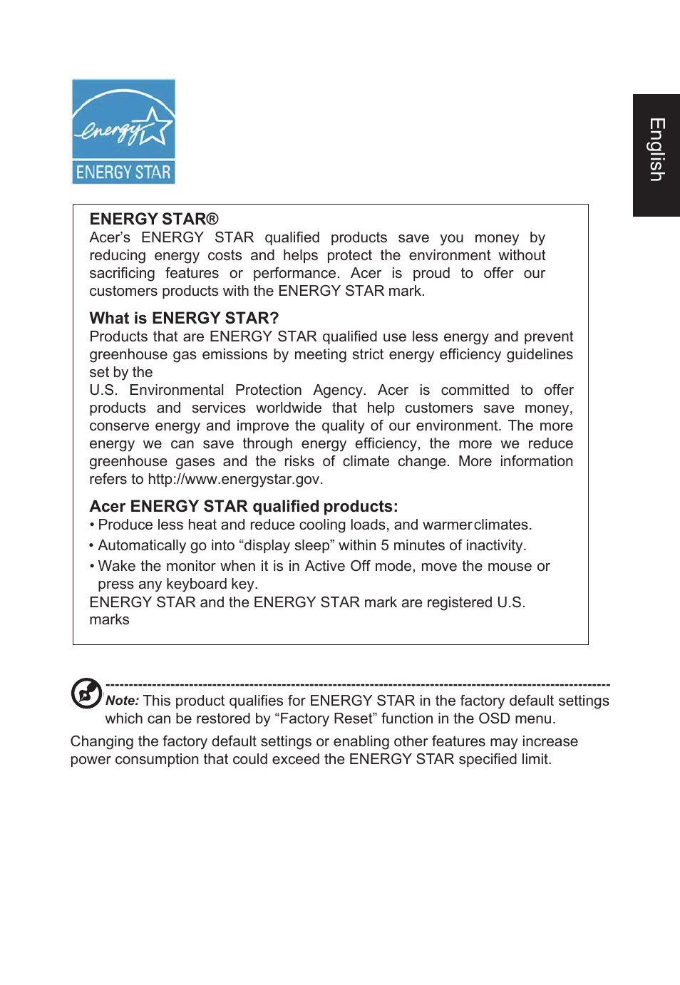 English | Acer B248Y bemiqprcuzx 23.8" 16:9 Adaptive-Sync Video Conferencing IPS Monitor User Manual | Page 11 / 34