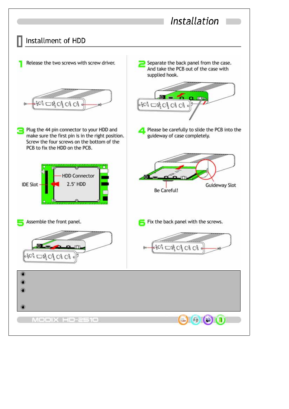 DTS HDTV MODIX HD-2510 User Manual | Page 12 / 35