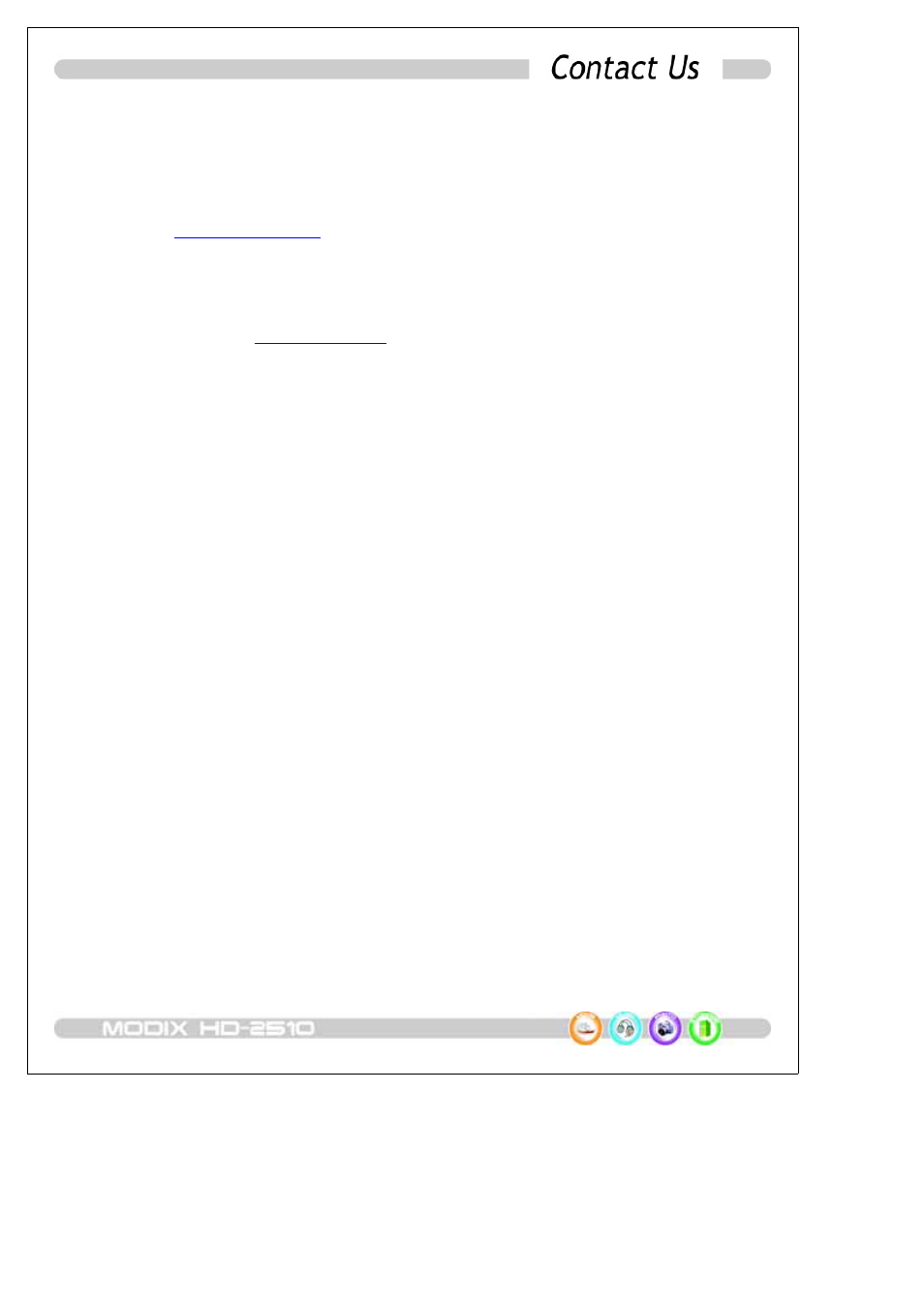 DTS HDTV MODIX HD-2510 User Manual | Page 34 / 35