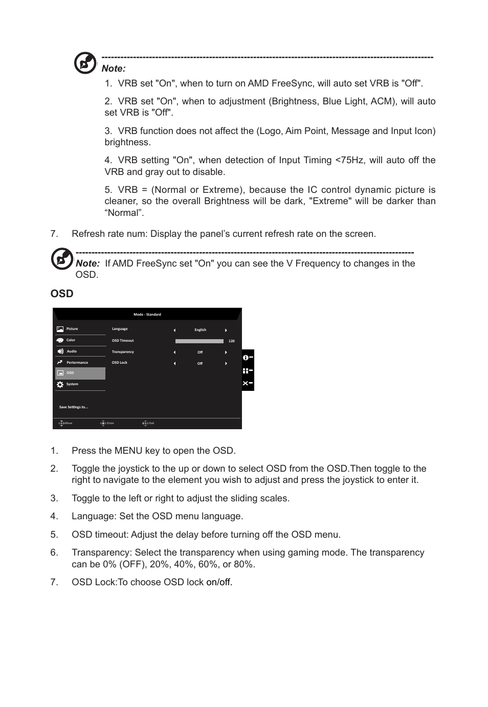 Acer CB241Y bmirux 23.8" Monitor User Manual | Page 28 / 36