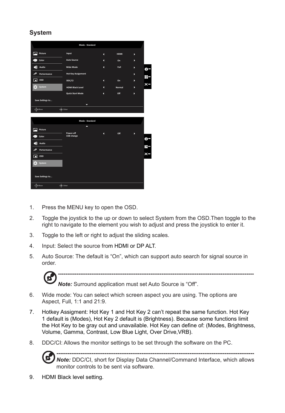 System | Acer CB241Y bmirux 23.8" Monitor User Manual | Page 30 / 36