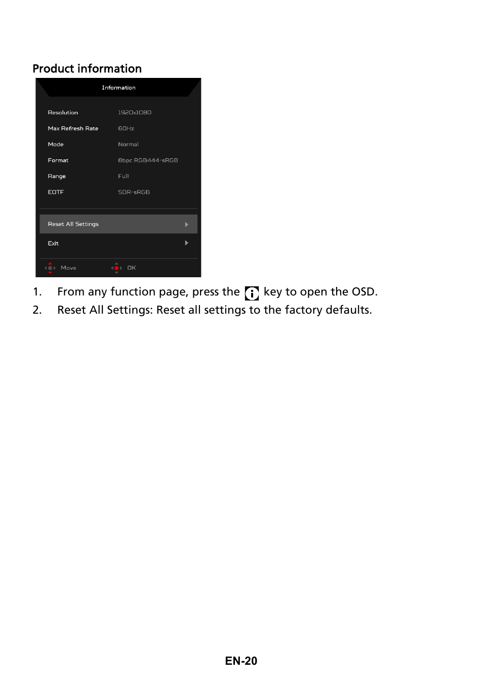 Acer Predator X35 BMIPHZX 21:9 180 Hz Curved NVIDIA G-SYNC VA Gaming Monitor User Manual | Page 29 / 33