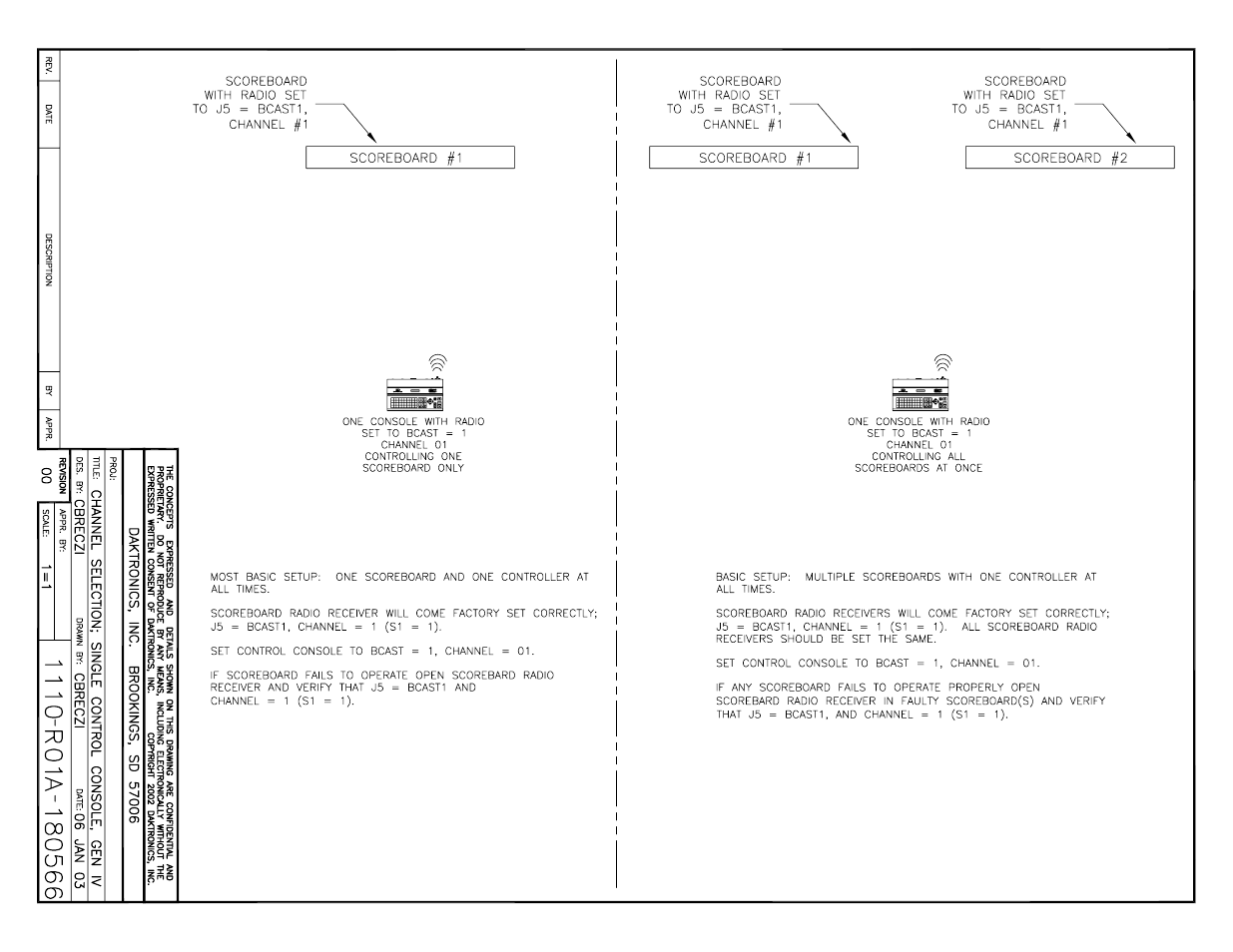 Drawing a-180566 | Daktronics All Sport 5000 User Manual | Page 346 / 416