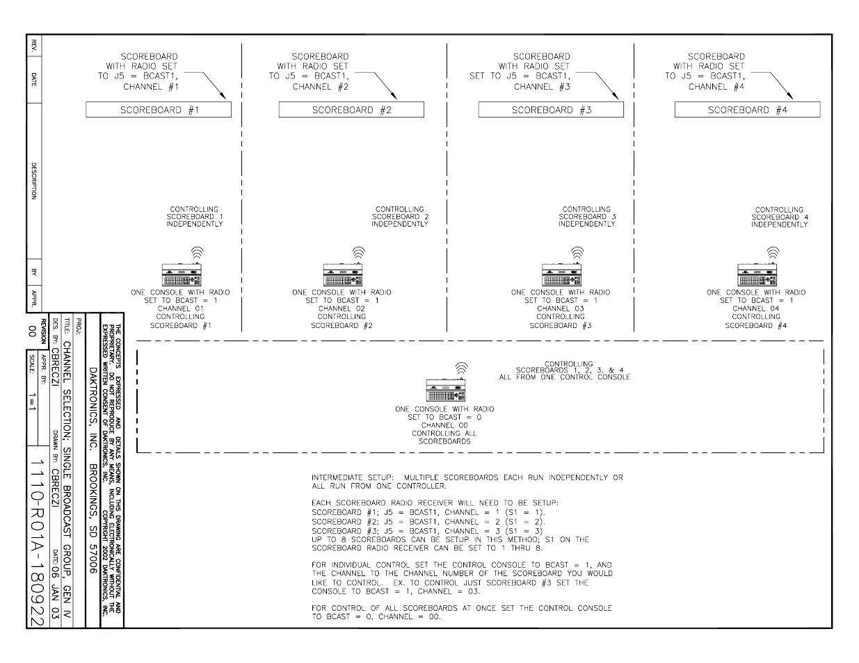 Drawing a-180922 | Daktronics All Sport 5000 User Manual | Page 347 / 416