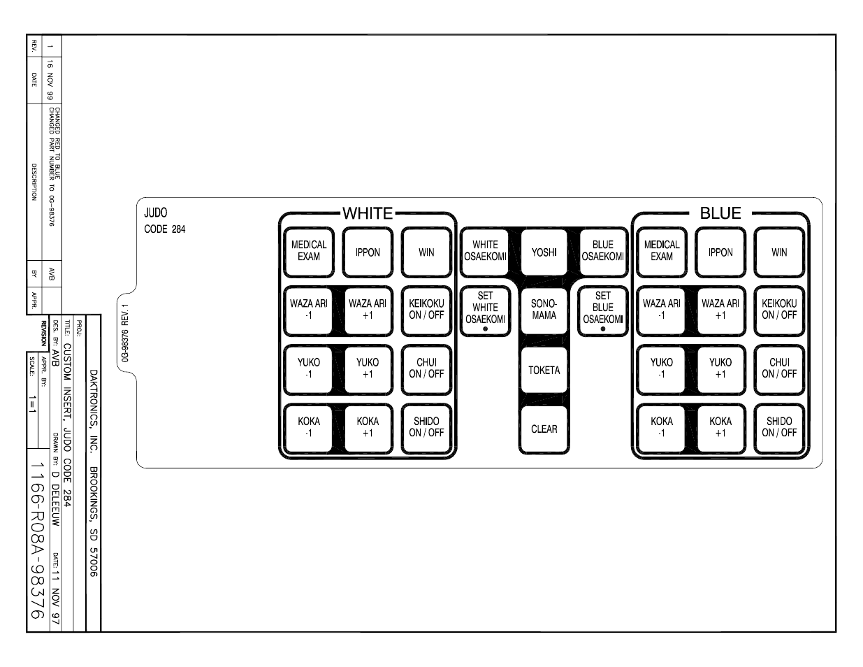 Drawing a-098376 | Daktronics All Sport 5000 User Manual | Page 360 / 416