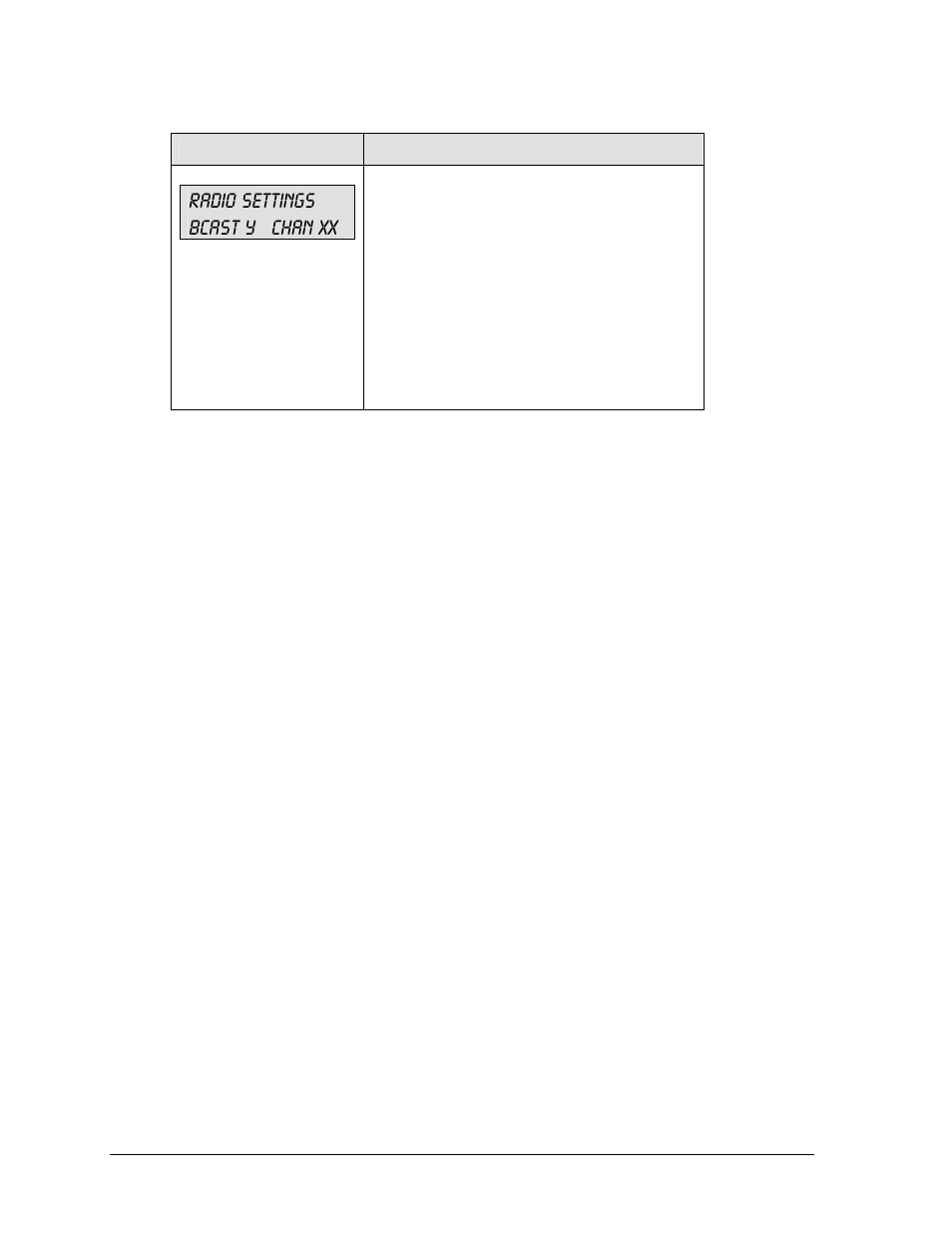 Radio settings bcast y chan xx | Daktronics All Sport 5000 User Manual | Page 43 / 416