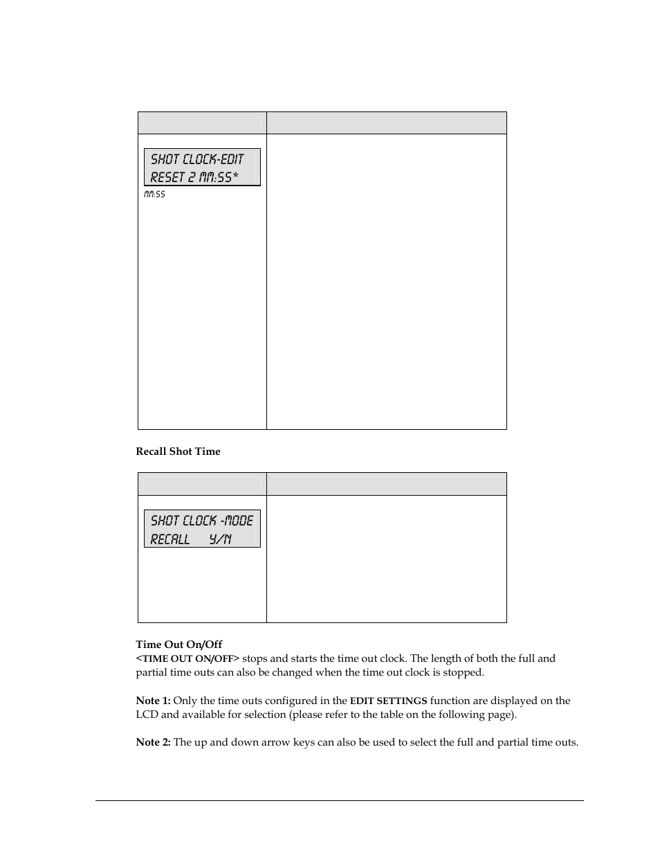 Shot clock-edit reset 2 mm:ss, Shot clock -mode recall y/n | Daktronics All Sport 5000 User Manual | Page 96 / 416