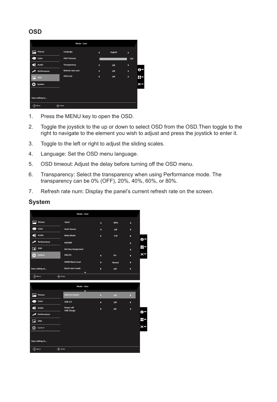 System | Acer CB382CUR 37.5" 1600p Curved Display User Manual | Page 28 / 32