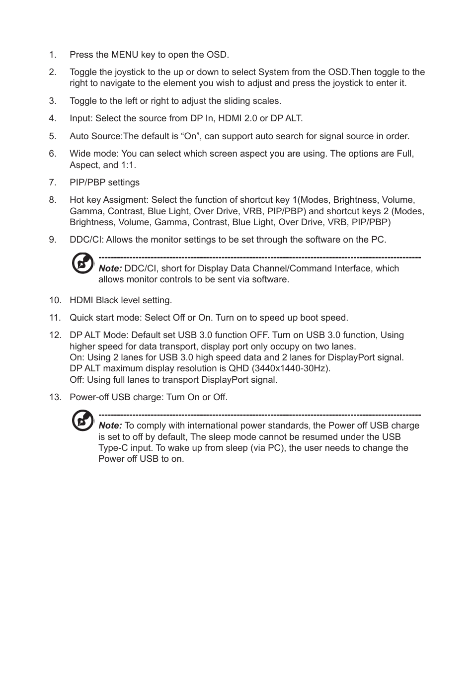 Acer CB382CUR 37.5" 1600p Curved Display User Manual | Page 29 / 32