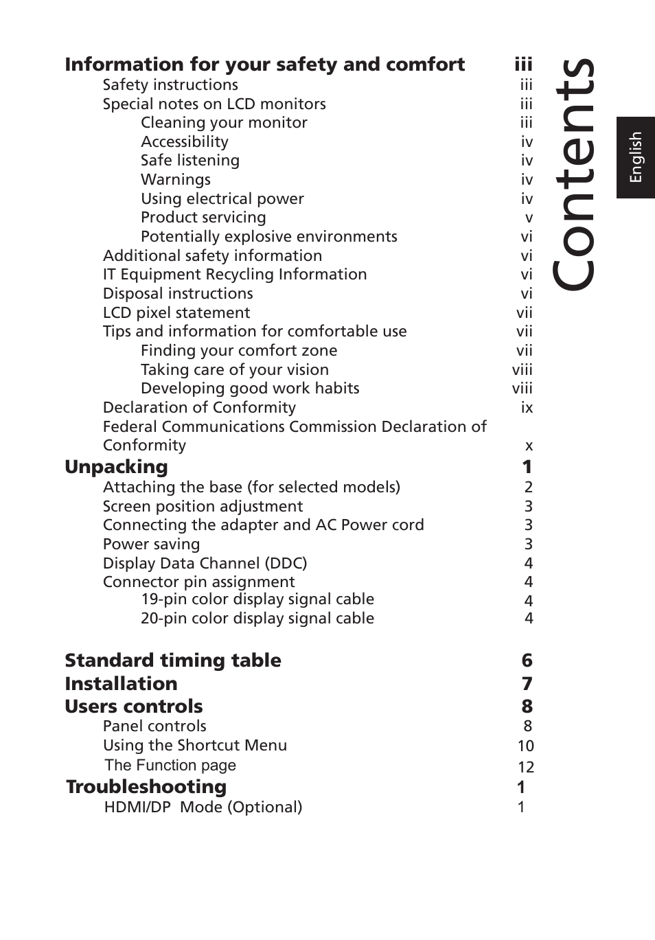 Acer Predator X34 GSbmiipphuzx 34" 180 Hz Curved Gaming Monitor User Manual | Page 11 / 30