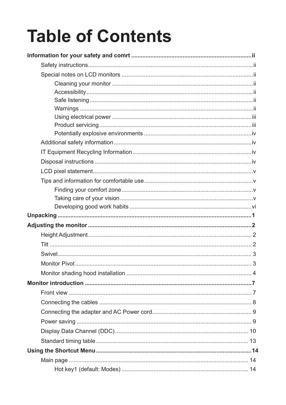 Acer PE320QK bmiipruzx 31.5" 16:9 Color Accurate HDR 4K UHD Monitor User Manual | Page 10 / 33