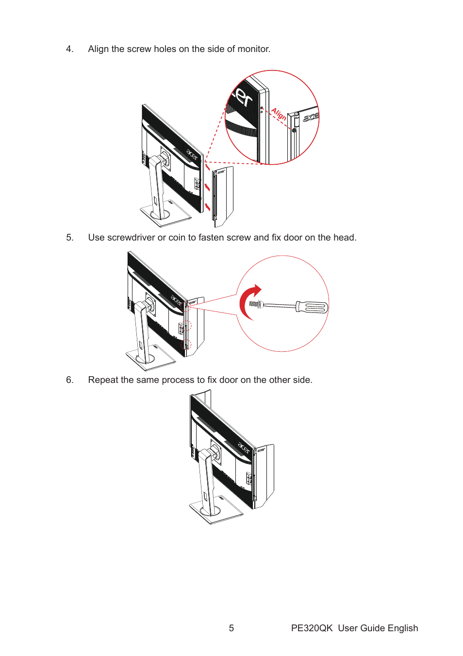 Acer PE320QK bmiipruzx 31.5" 16:9 Color Accurate HDR 4K UHD Monitor User Manual | Page 16 / 33