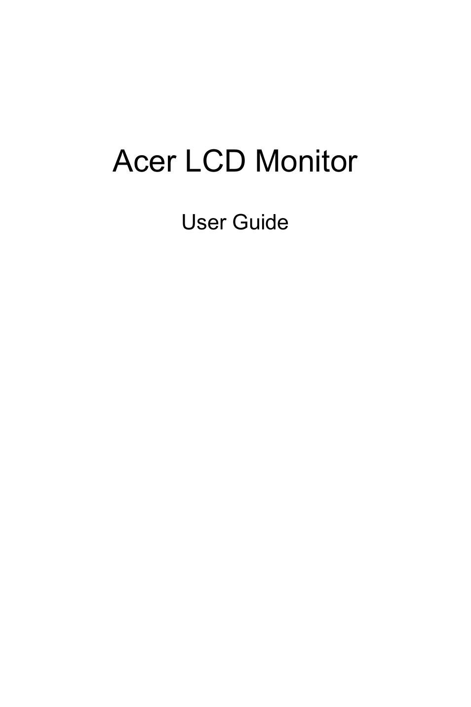 Acer EI491CR SBMIIIPHX 49" DFHD 144 Hz Curved Gaming Monitor User Manual | 32 pages