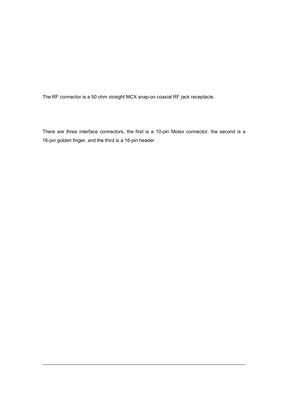 3 hardware interface, 1 rf connector, 2 interface connector | Deluo TRISTAR25 User Manual | Page 7 / 40