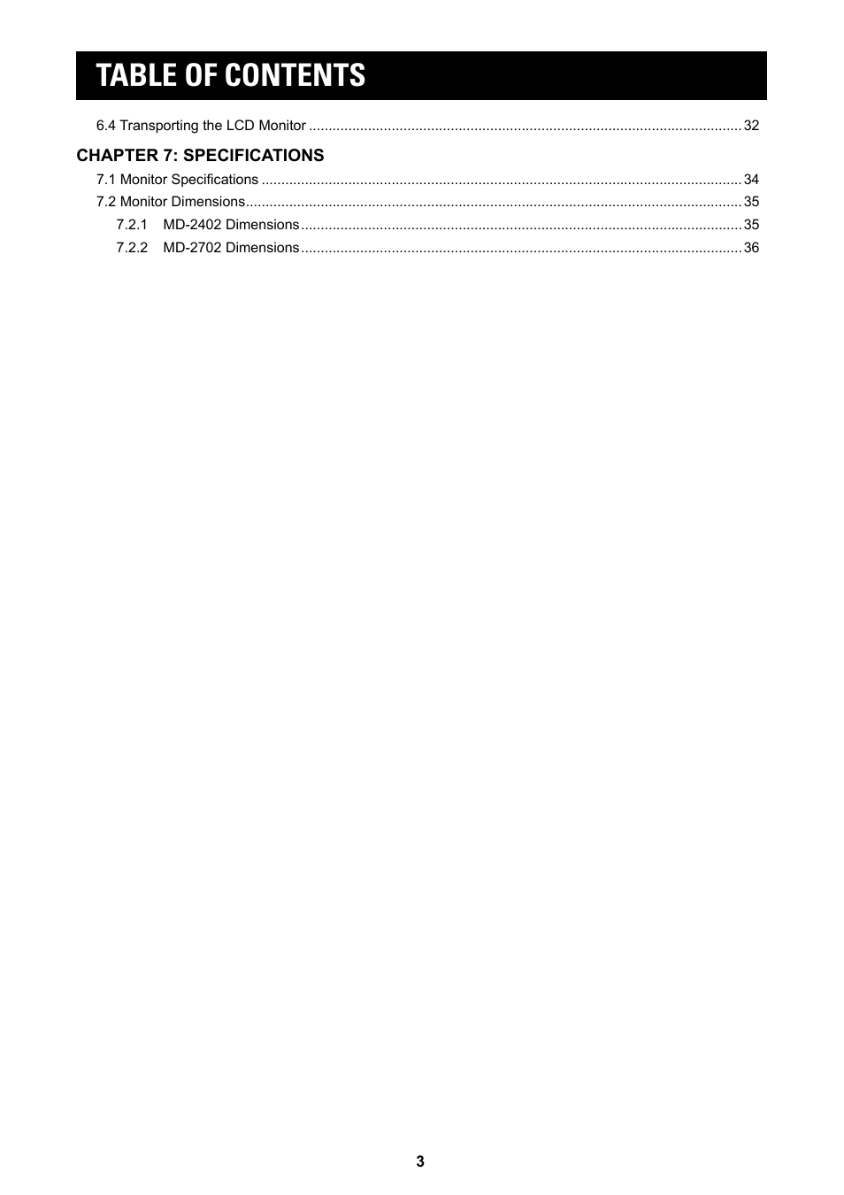 AG Neovo MD-2402 24" Full HD Clinical Review Monitor User Manual | Page 3 / 36