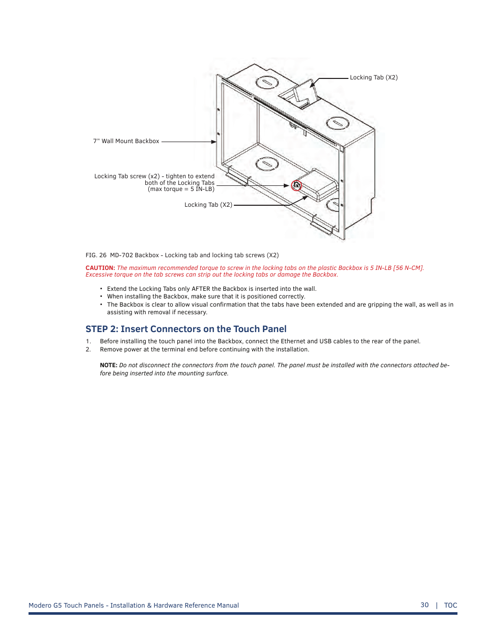 Step 2: insert connectors on the touch panel | AMX MT-1002 Modero G5 Tabletop 10.1" Multi-Touch Panel User Manual | Page 30 / 34