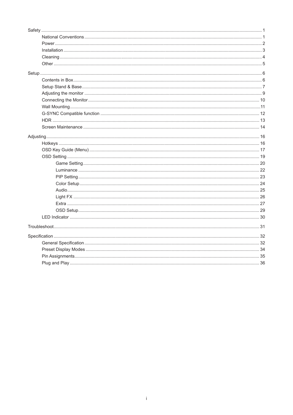 AOC AG276QZD 27" QHD 1440p 240 Hz Gaming Monitor User Manual | Page 2 / 38