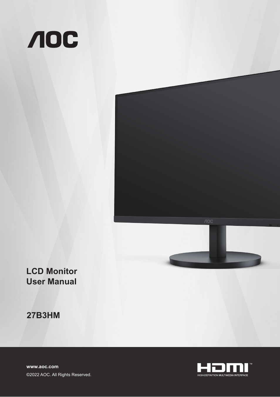 AOC 27B3HM 27" Monitor User Manual | 31 pages